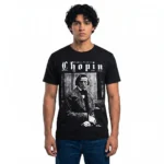 Camiseta Frédéric Chopin Vintage Black - Imagen 4